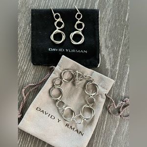 Sterling Silver Earring and Bracelet Set